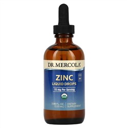Dr. Mercola, цинк, 15 мг, 115 мл (3,88 жидк. унции)