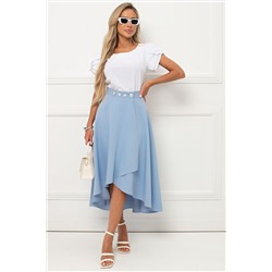 Юбка голубая на запах Эмбер №2