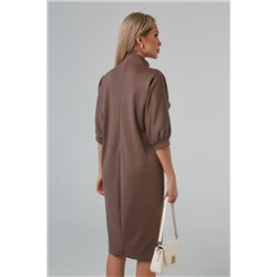 Коричневое трикотажное платье Рейлана №8