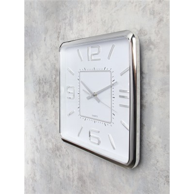 Часы настенные 30х30 см / WS-5733B /уп 20/серебро