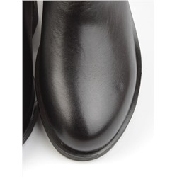 01-CYL49-1 BLACK Ботинки демисезонные женские (натуральная кожа, байка)