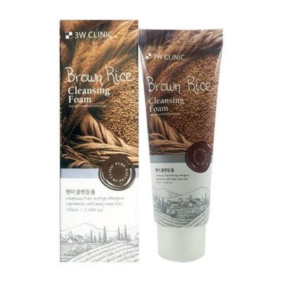 Пенка для умывания "Коричневый рис" 3W CLINIC Brown Rice Foam Cleansing 100 ml