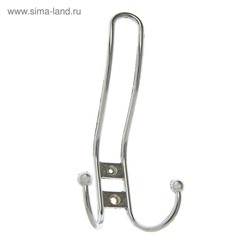 Крючок мебельный ТУНДРА TKT002, трехрожковый, хром, 4 шт. TMP