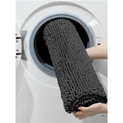 Коврик для дома LaDо́m, букли, плотность 1100 г, 50×80 см, графитовый