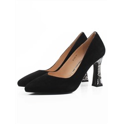 06-HJ-P339 BLACK Туфли женские (натуральная замша)