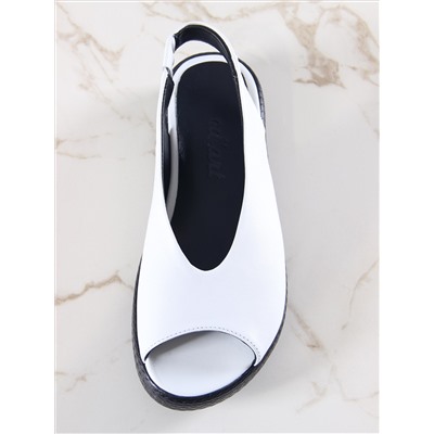 Босоножки ED'ART 1019.2530'bl. белый+черный