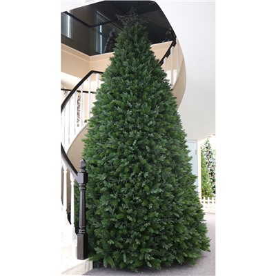 Искусственная ёлка «Праздничная смешанная», каркасная, 400 см, ПВХ ветки отгибаются