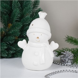 Фигурка Снеговик с подсветкой 19 см новогодний / YZ21630 /уп 24/LED