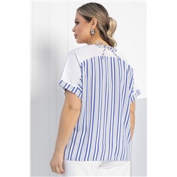 Блуза Амальгама (бело-сиреневая) Б12840-24М