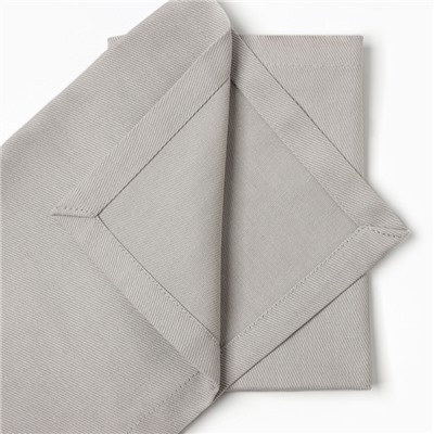 Набор салфеток «Этель» Kitchen, 40×40 см - 2 шт., 100% хлопок, саржа 250 г/м², светло-серый