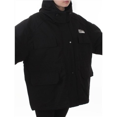 3092 BLACK Куртка демисезонная женская (100 гр. холлофайбер)