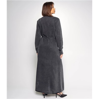 Джинсовое платье #КТ8070, тёмно-серый