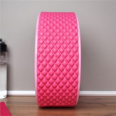 Колесо для йоги и пилатеса массажное 30Х10 / MYW-30PP / розовый / уп10