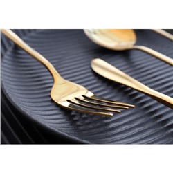 Набор столовых приборов Magistro «Блинк», 4 предмета, нержавеющая сталь, золотистый