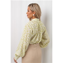 Блузка цвета лайм с цветочным принтом Челси №10