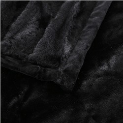 Плед пушистый Lusnug теплый мягкий Черный 2019-C13 200x220