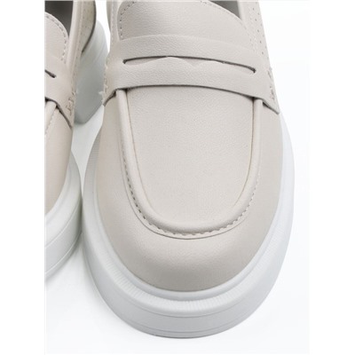03-YC382-2 LT. BEIGE Лоферы женские (натуральная кожа)