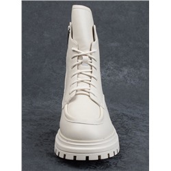 04-M3-886 BEIGE Ботинки зимние женские (натуральная кожа, натуральный мех)