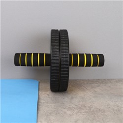 Ролик для пресса Woohooo Core Trainer / + коврик для коленей / желтый / уп40