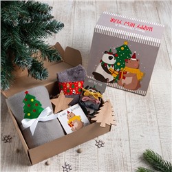 Набор подарочный новогодний «Этель» Happy New Year: плед и аксессуары