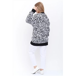 Жакет В 1881/черно-белый