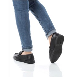 03-DYL143-1 BLACK Лоферы женские (натуральная кожа)