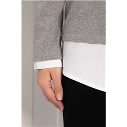 Пуловер На высоте (светло-серый) Б12757-12М