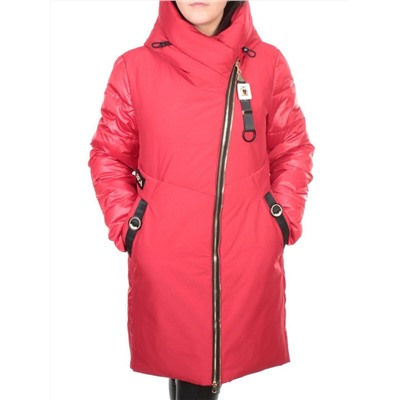 ZW-2128-C RED Пальто зимнее женское (холлофайбер) BLACK LEOPARD