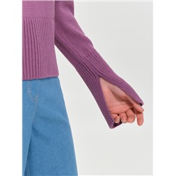 Джемпер вязаный с разрезами на рукавах