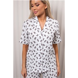 Костюм белый с шортами Пэгги №2