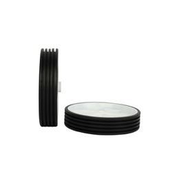 Комплект опорных колес с кронштейнами универсальный 12"-20" пластиковые колеса Белый 2шт/ HF-032-WH / уп 30