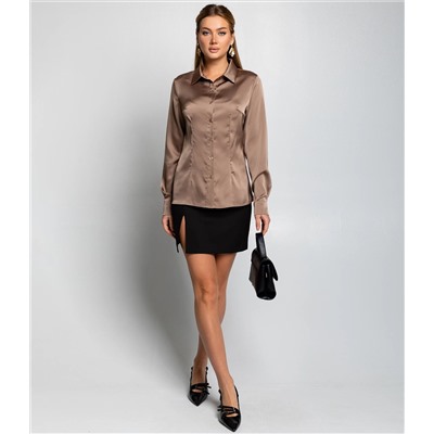 Блуза #ОКТ025022, тёмно-бежевый