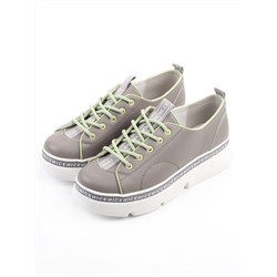 03-M27-25 GRAY Полуботинки женские (натуральная кожа)