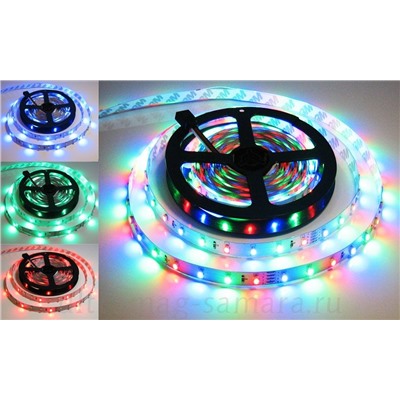 Набор RGB / 5м Светодиодная лента SDM 3528 (открытая )+ контроллер с пультом 24 + блок питания