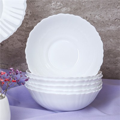 Столовый набор 19 предметов с блюдом и розетками 13-7568 и 6 84120 (WHITE) (уп 2) малая суповая