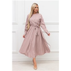 Бежевое платье с принтом Остин №1