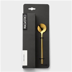 Набор чайных ложек Magistro Desire, длина 13.5 см, 6 шт., нержавеющая сталь, золотистый