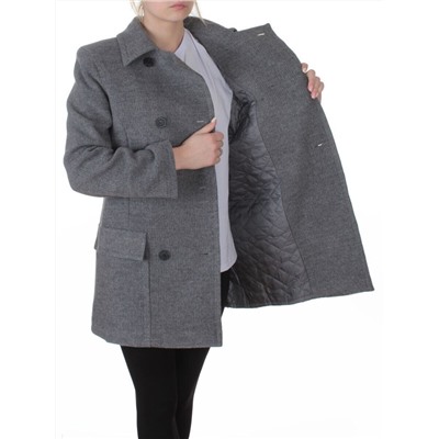 NWa0137-1 GRAY Полупальто демисезонное женское (шерсть)