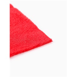 Лоскут ткани длинноворсовый на трикотажной основе, 50×50, цвет красный