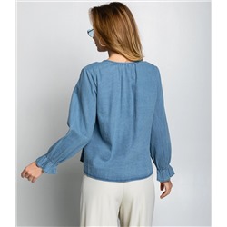 Блуза #КТ73555, голубой