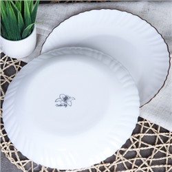 Набор тарелок 6 штук 190 мм белая Золотая отводка / LHP-75XN (White Gold ) /уп 12/