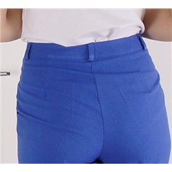 Женские летние брюки Зауженные лён голубой