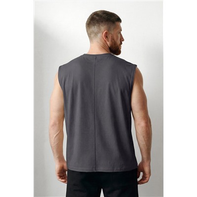 Мужская футболка оверсайз без рукавов Happyfox