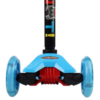 Самокат трехколесный от 3-х лет Yeenot Kids GT4108, до 50кг, вес 2.3кг, свет. колёса PU 120мм ABEC7, ярко-голубой, БК/уп10/ АКЦИЯ!