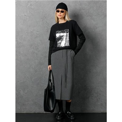 Футболка чёрная с принтом