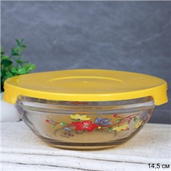 Салатник с крышкой 14,5 см микс / 5105H /уп 12/