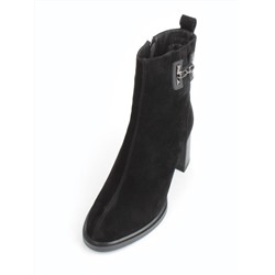 04-M3-L811 BLACK Ботинки зимние женские (натуральная замша, натуральный мех)