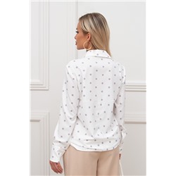 Белая блузка с завязками Диора №1