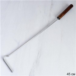 Кочерга уголок с деревянной ручкой ЭКО / 2К-387 /уп / 600х12х2