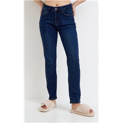 Джинсы утепленные женские Slim Fit F122-0126W d.blue